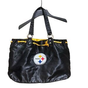 Pittsburgh Steelers NFL Purse Tote Bag MVF Little Earth 18x12 Black Gold Cinch⁠